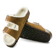 Birkenstock Arizona Shearling Suede Sandal in Mink  Women's Footwear