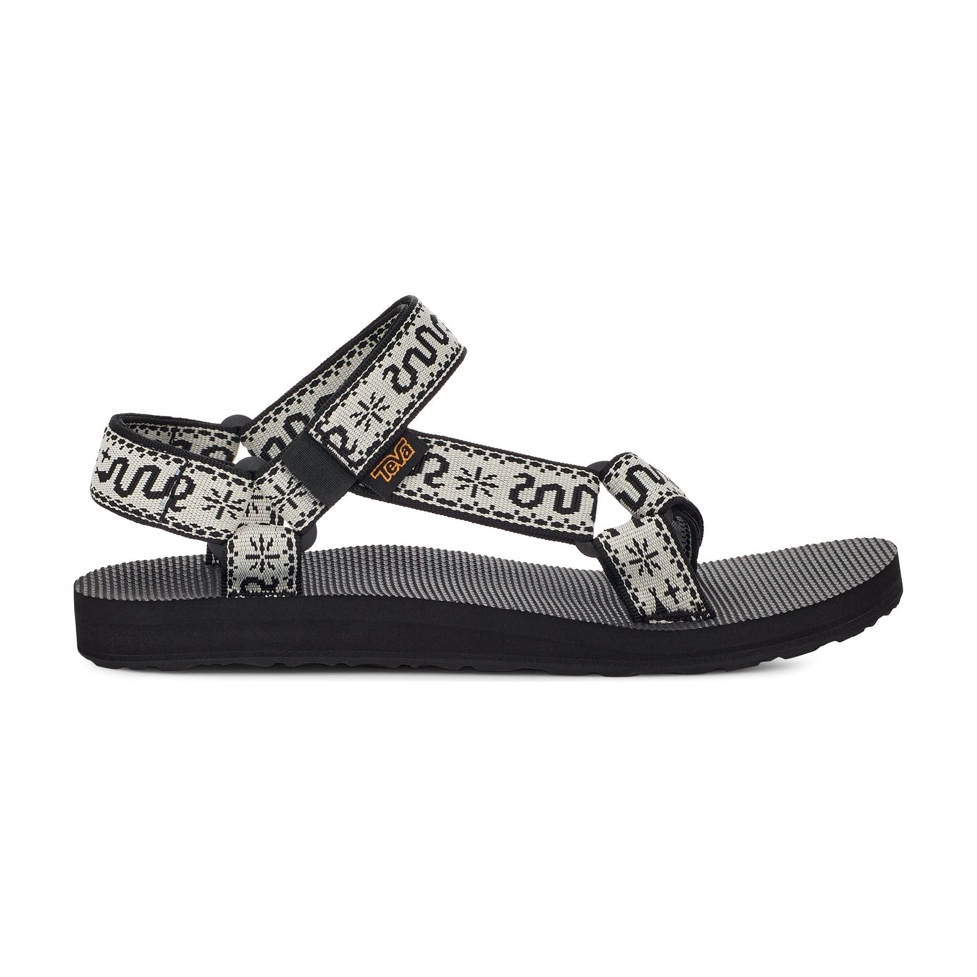 Teva Women's Original Universal Sandal in Bandana White Black  Women's Footwear