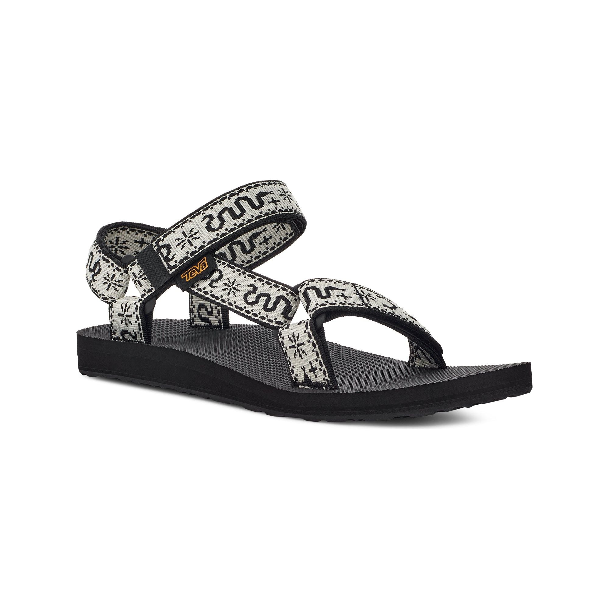 Teva Women's Original Universal Sandal in Bandana White Black  Women's Footwear