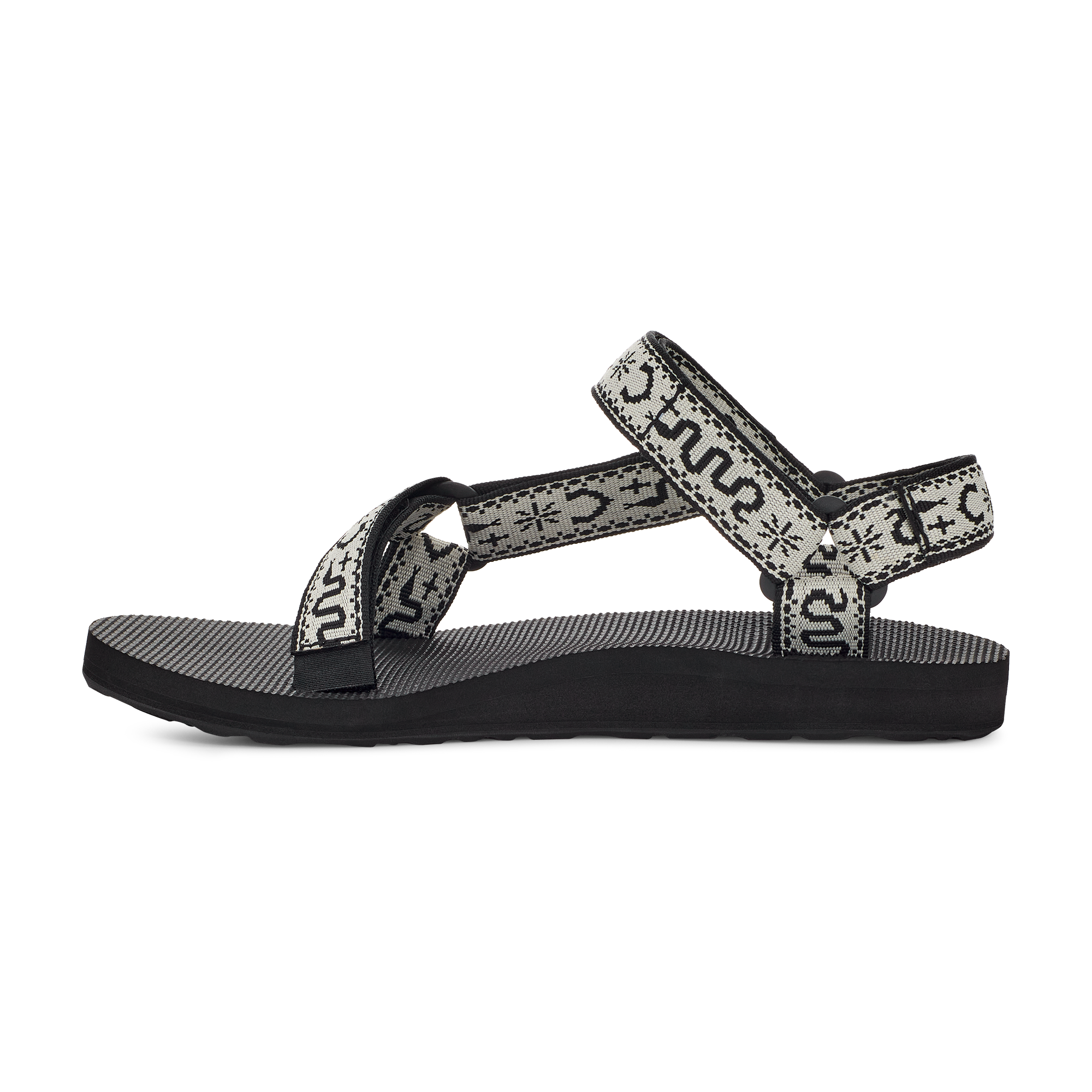 Teva Women's Original Universal Sandal in Bandana White Black  Women's Footwear