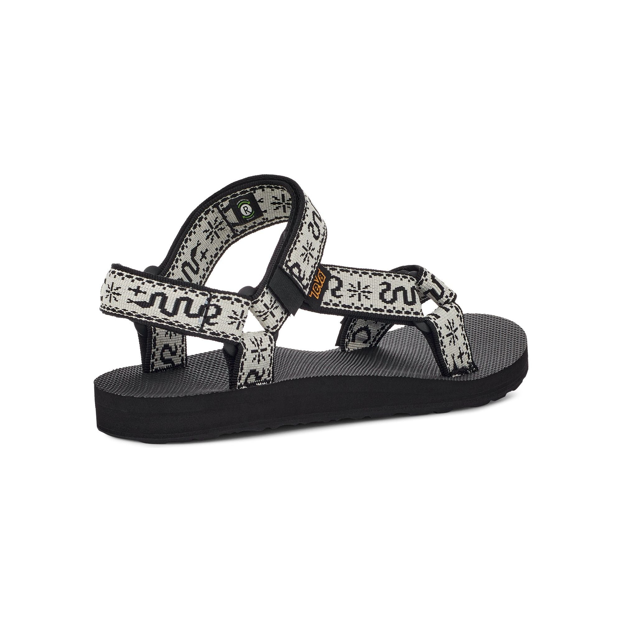 Teva Women's Original Universal Sandal in Bandana White Black  Women's Footwear