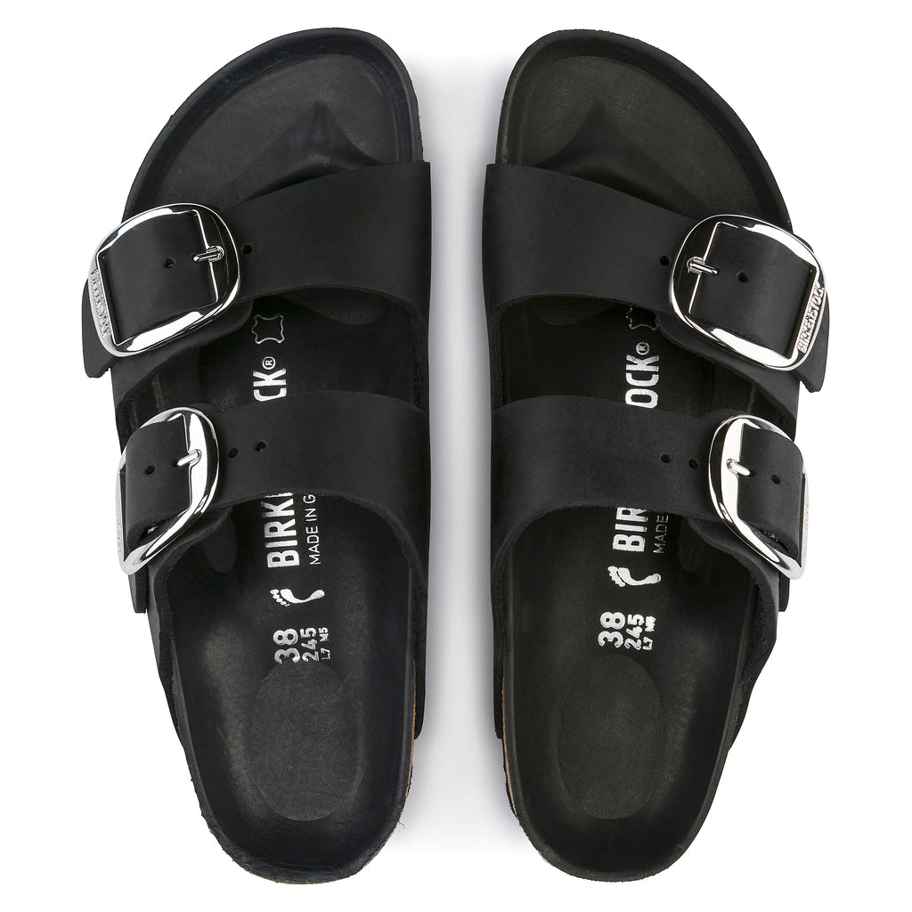 Birkenstock Arizona Big Buckle Oiled Leather in Black Birkenstock Arizona Big Buckle Oiled Leather in Black