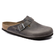 Birkenstock Boston Oiled Leather Soft Footbed Clog in Iron