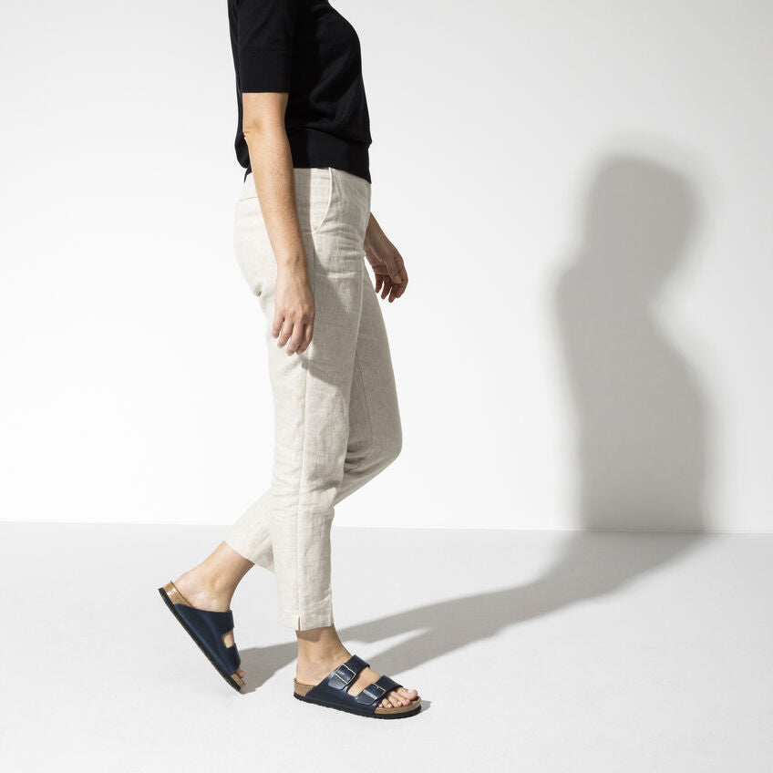 Birkenstock Arizona Oiled Leather Soft Footbed Sandal in Blue  Men's Footwear