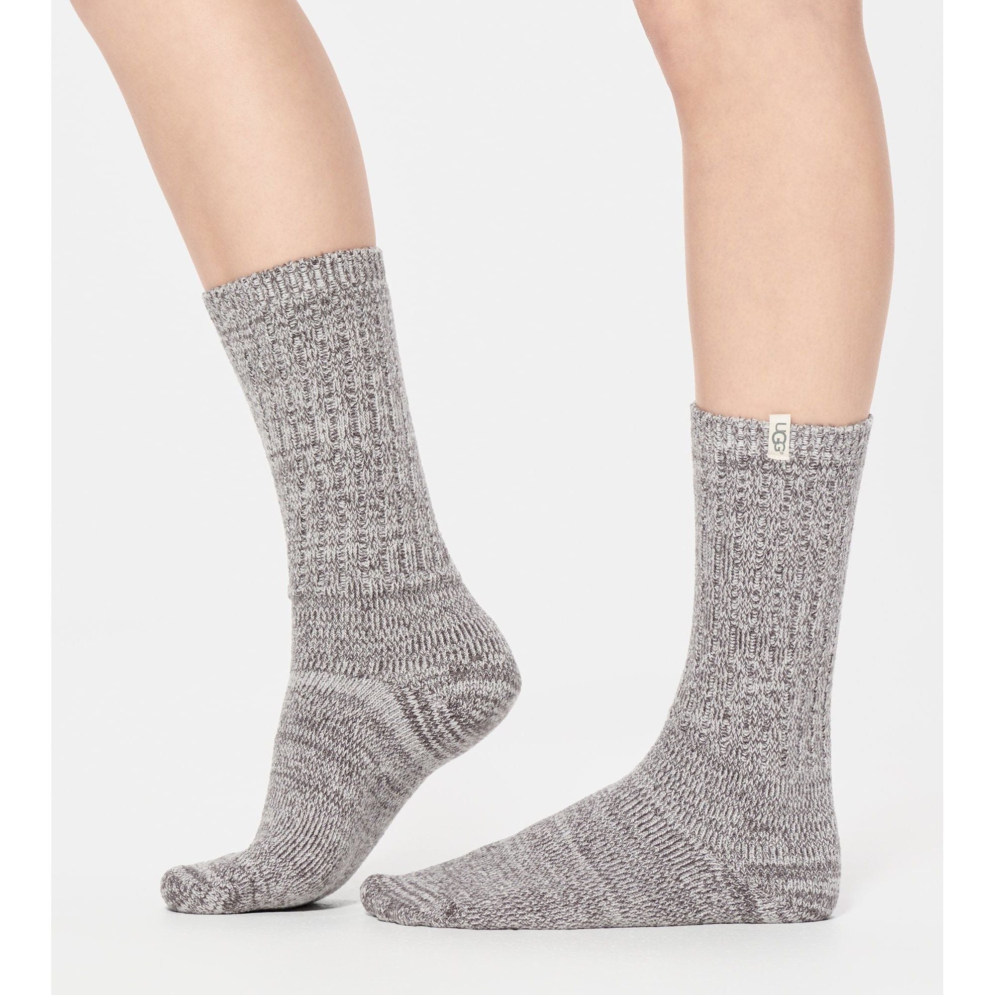 UGG WOMEN'S RIB KNIT SLOUCHY CREW SOCK IN NIGHTFALL  Accessories