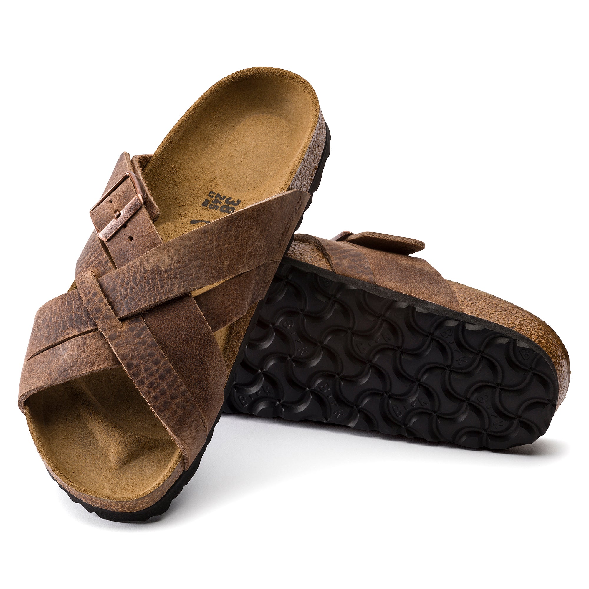 Birkenstock Lugano Oiled Leather in Tobacco  Unisex Footwear