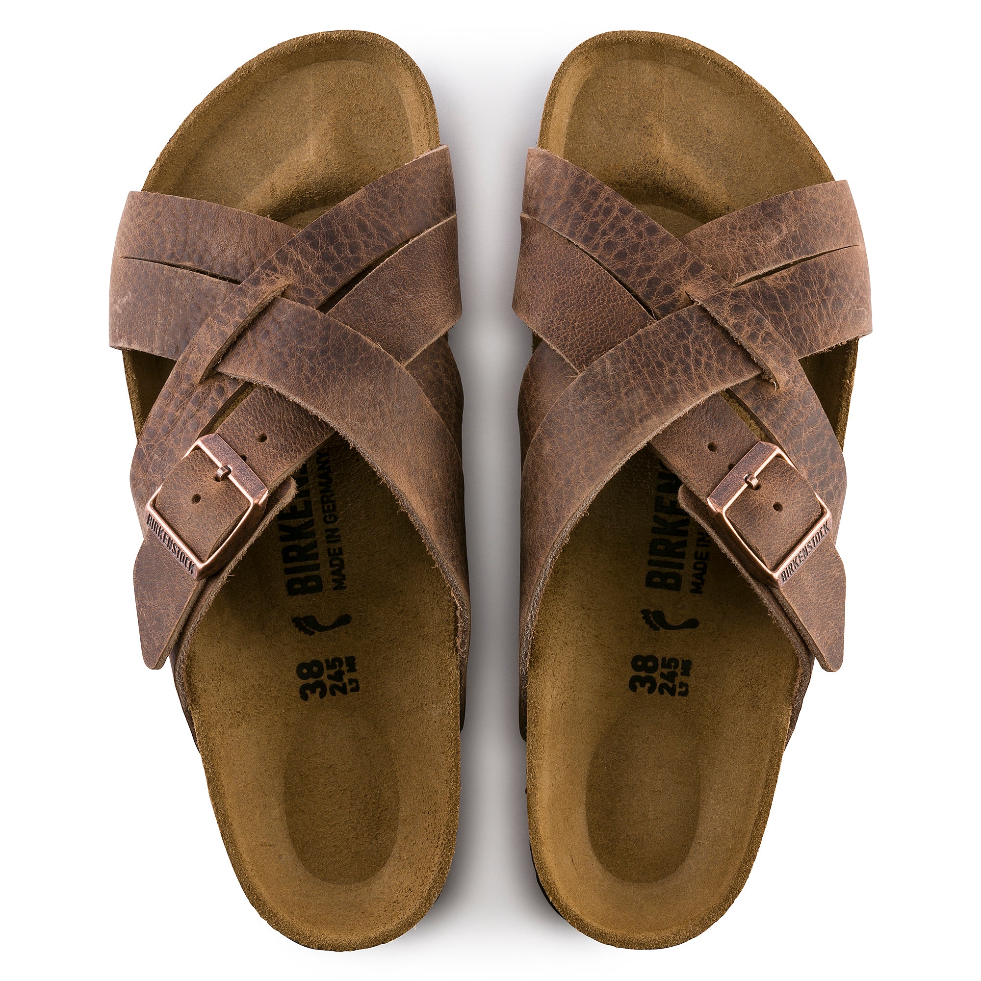 Birkenstock Lugano Oiled Leather in Tobacco  Unisex Footwear