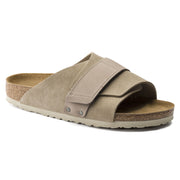 Birkenstock Kyoto Oiled Leather/Suede Leather Sandal in Taupe  Women's Footwear