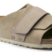 Birkenstock Kyoto Oiled Leather/Suede Leather Sandal in Taupe  Women's Footwear