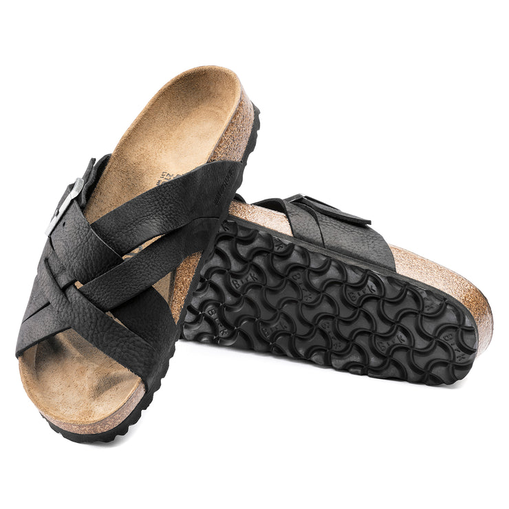 Birkenstock Lugano Oiled Leather in Black  Unisex Footwear