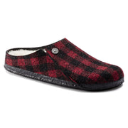 Birkenstock Zermatt Wool Felt Slipper in Plaid Red  Unisex Footwear