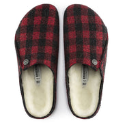 Birkenstock Zermatt Wool Felt Slipper in Plaid Red  Unisex Footwear