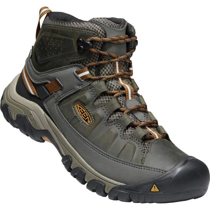 Keen Men's Targhee 3 Waterproof Boot in Black Olive Golden Brown  Men's Footwear