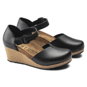 Birkenstock Mary Ring-Buckle Leather Sandal in Black  Women's Footwear