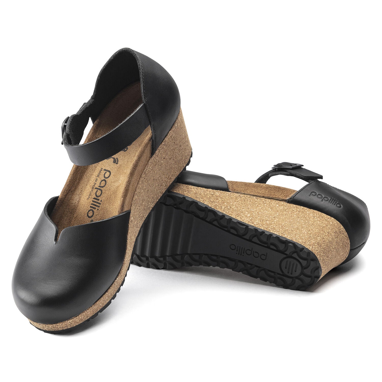 Birkenstock Mary Ring-Buckle Leather Sandal in Black  Women's Footwear