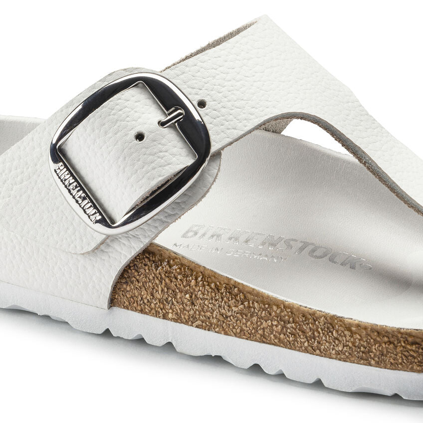 Birkenstock Gizeh Big Buckle Oiled Leather in White  Women's Footwear