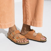 Birkenstock Arizona Nubuck Soft Footbed Sandal in Pecan  Women's Footwear