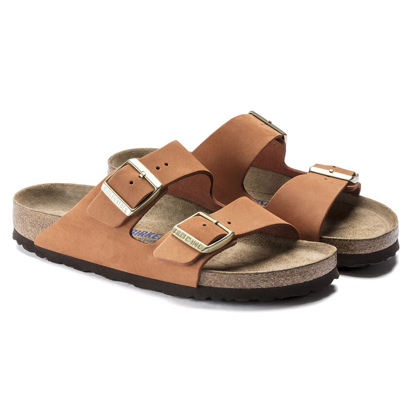 Birkenstock Arizona Nubuck Soft Footbed Sandal in Pecan  Women's Footwear