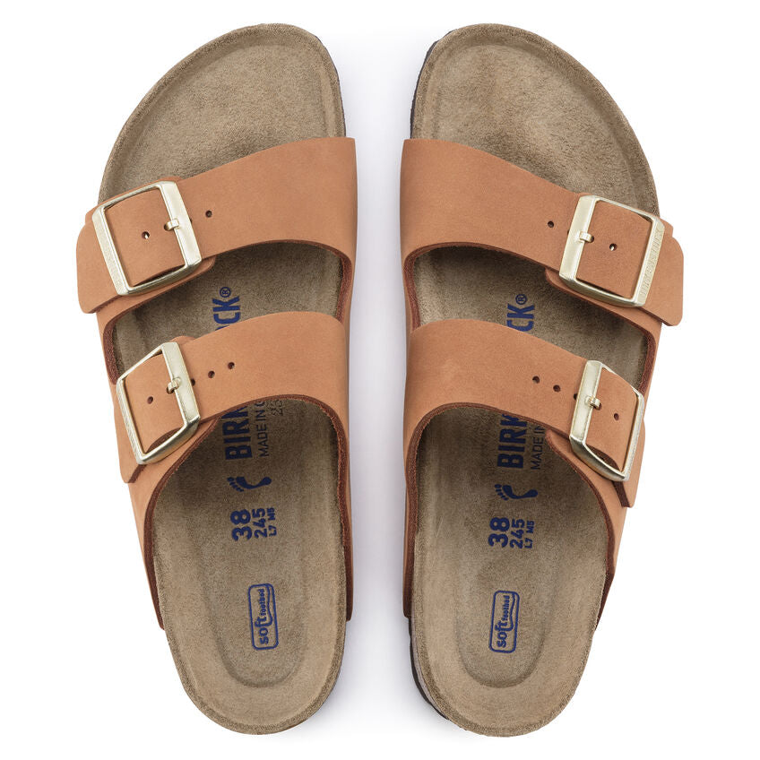 Birkenstock Arizona Nubuck Soft Footbed Sandal in Pecan  Women's Footwear