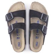 Birkenstock Arizona Suede Leather Soft Footbed Sandal in Midnight  Men's Footwear
