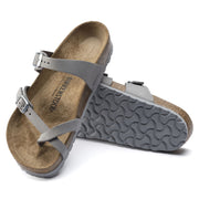 Birkenstock Mayari Nubuck Leather Classic Footbed Sandal in Dove Grey
