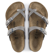 Birkenstock Mayari Nubuck Leather Classic Footbed Sandal in Dove Grey
