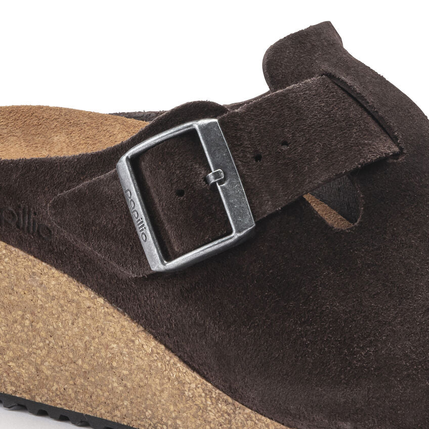 Birkenstock Fanny Suede Leather Clog in Roast  Women's Footwear