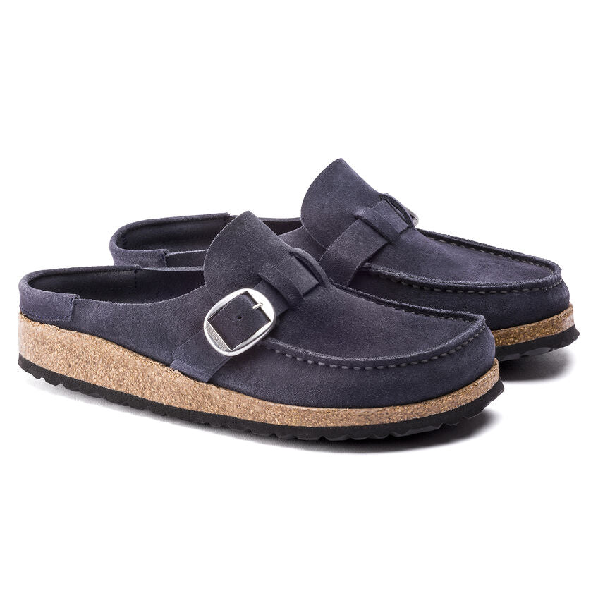 Birkenstock Buckley Suede Leather Clog in Navy Night  Women's Footwear