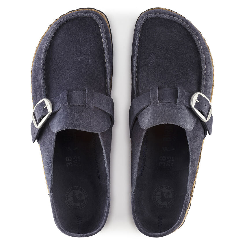 Birkenstock Buckley Suede Leather Clog in Navy Night  Women's Footwear