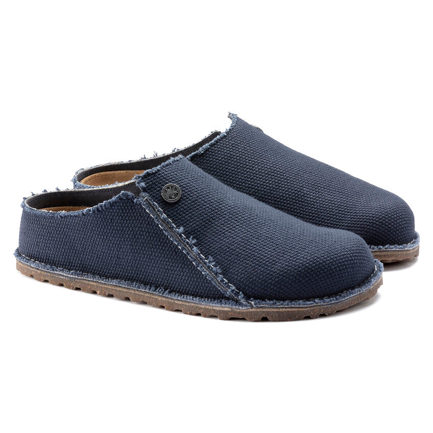 Birkenstock Zermatt Canvas Textile Leather Slipper in Midnight  Unisex Footwear