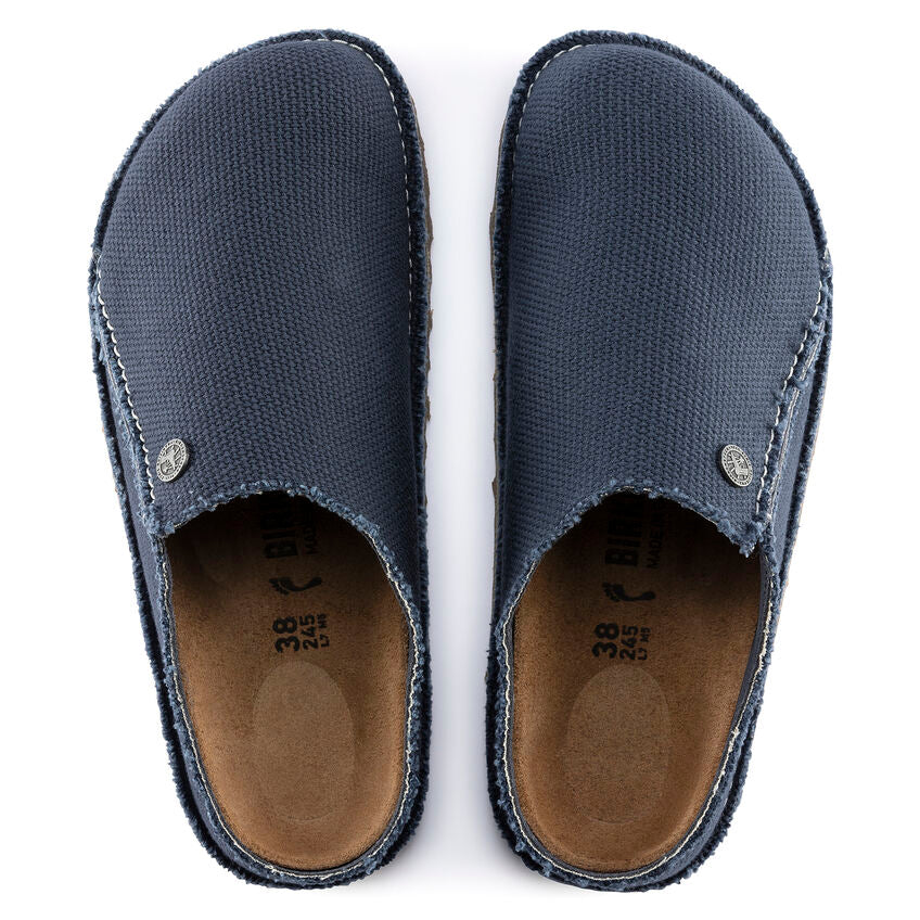 Birkenstock Zermatt Canvas Textile Leather Slipper in Midnight  Unisex Footwear