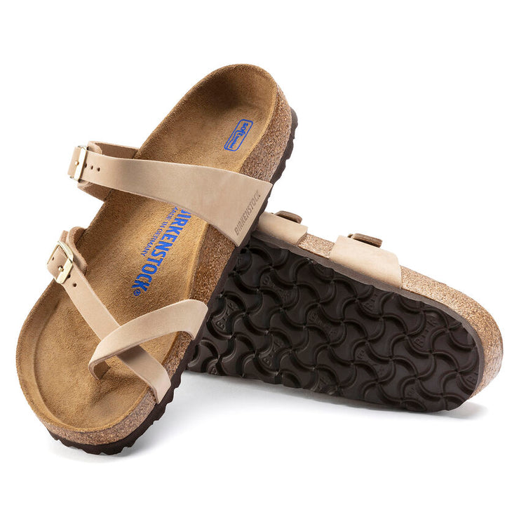 Birkenstock Mayari Nubuck Leather Soft Footbed in Sandcastle  Women&