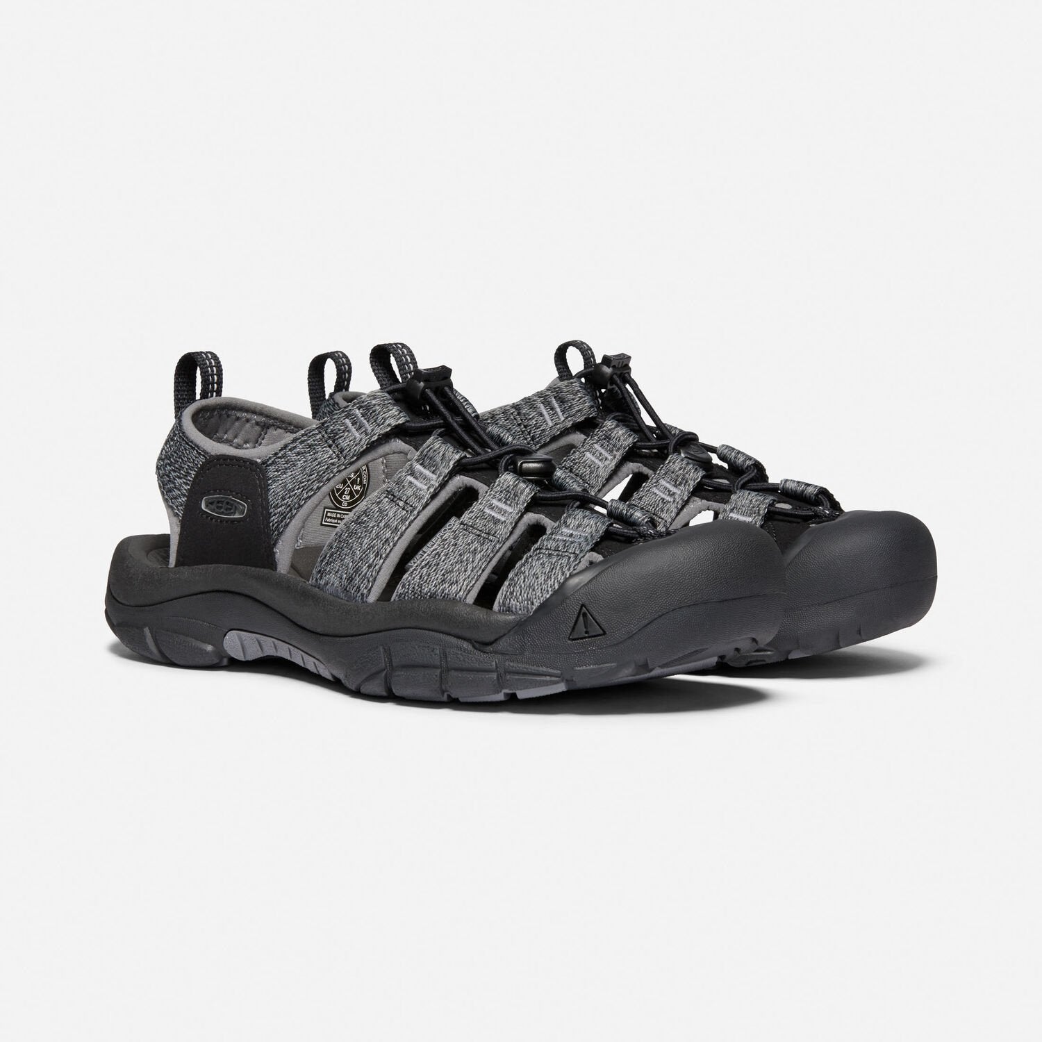 Keen Men's Newport H2 in Black Steel Grey  Men's Footwear