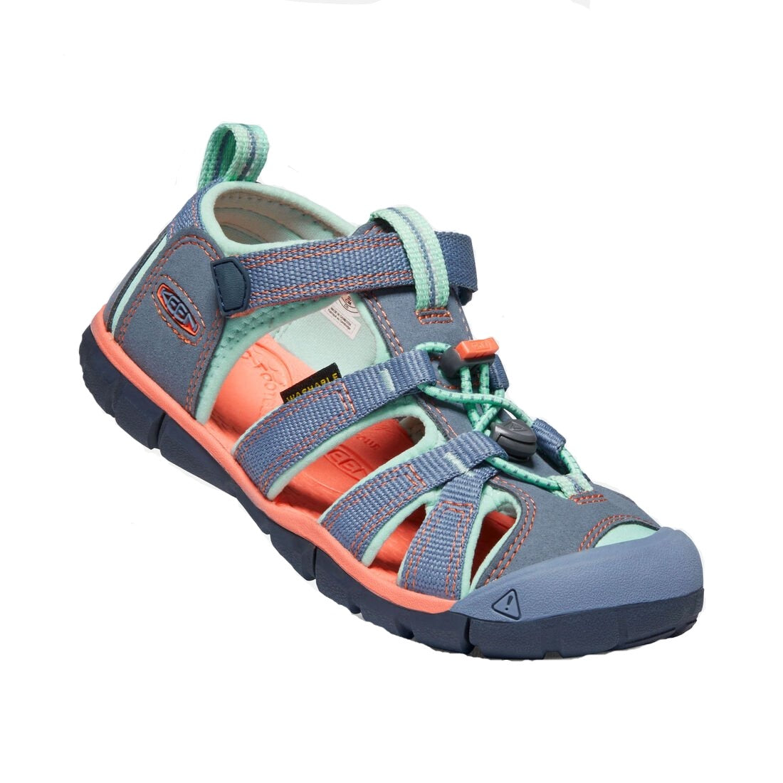 Keen Kids Seacamp 11 CNX Sandal in Flint Stone/Ocean Wave  Kid