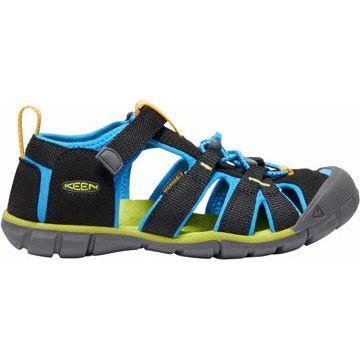 Keen Big Kids' Seacamp II CNX Black/Brilliant Blue  Footwear