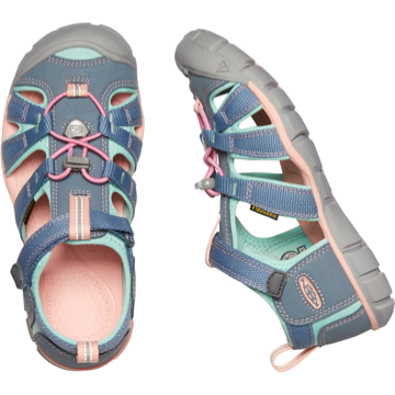 Keen Kids Seacamp 11 CNX Sandal in Flint Stone/Ocean Wave  Kid