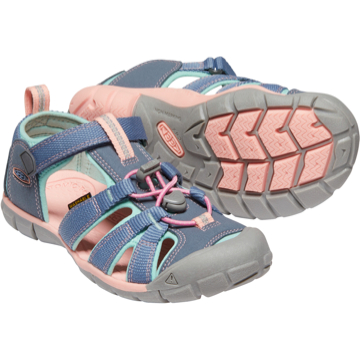 Keen Kids Seacamp 11 CNX Sandal in Flint Stone/Ocean Wave  Kid