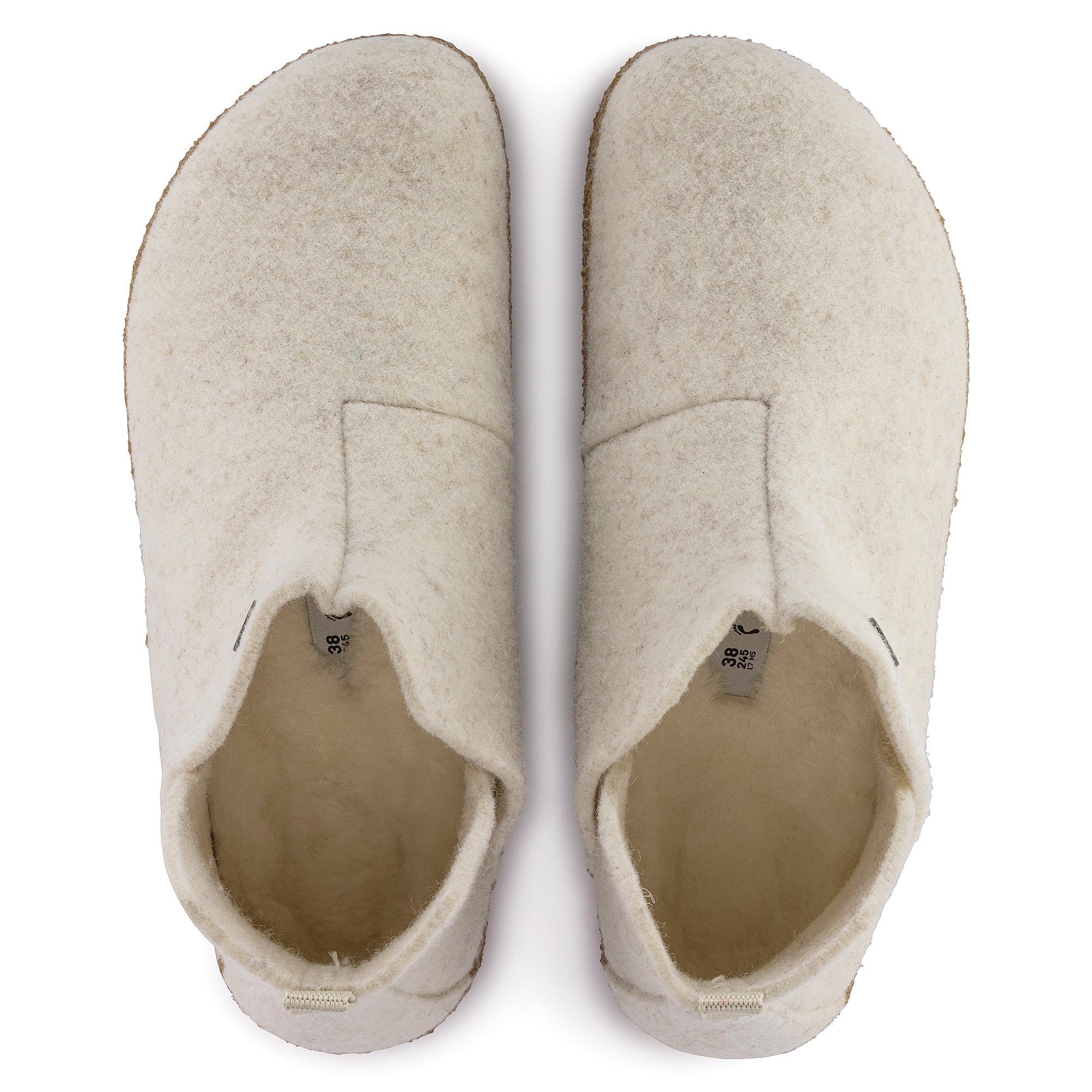 Birkenstock Andermatt Shearling Wool Felt Slipper in Ecru  Women's Footwear