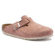 Birkenstock Boston Soft Footbed Suede Leather in Pink Clay  Footwear