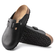 Birkenstock Men's Boston Grip Leather in Vintage Wood Black  Men's Footwear