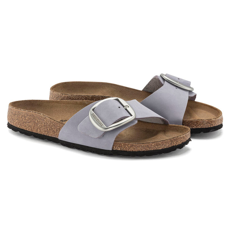 Birkenstock Madrid Big Buckle Nubuck Leather in Purple Fog  Women&