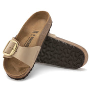 Birkenstock Madrid Big Buckle Nubuck Leather in Sandcastle  Women's Footwear
