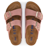 Birkenstock Arizona Nubuck Leather Soft Footbed in Old Rose