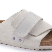 Birkenstock Kyoto Nubuck Leather Suede Leather Sandal in Antique White  Men's Footwear