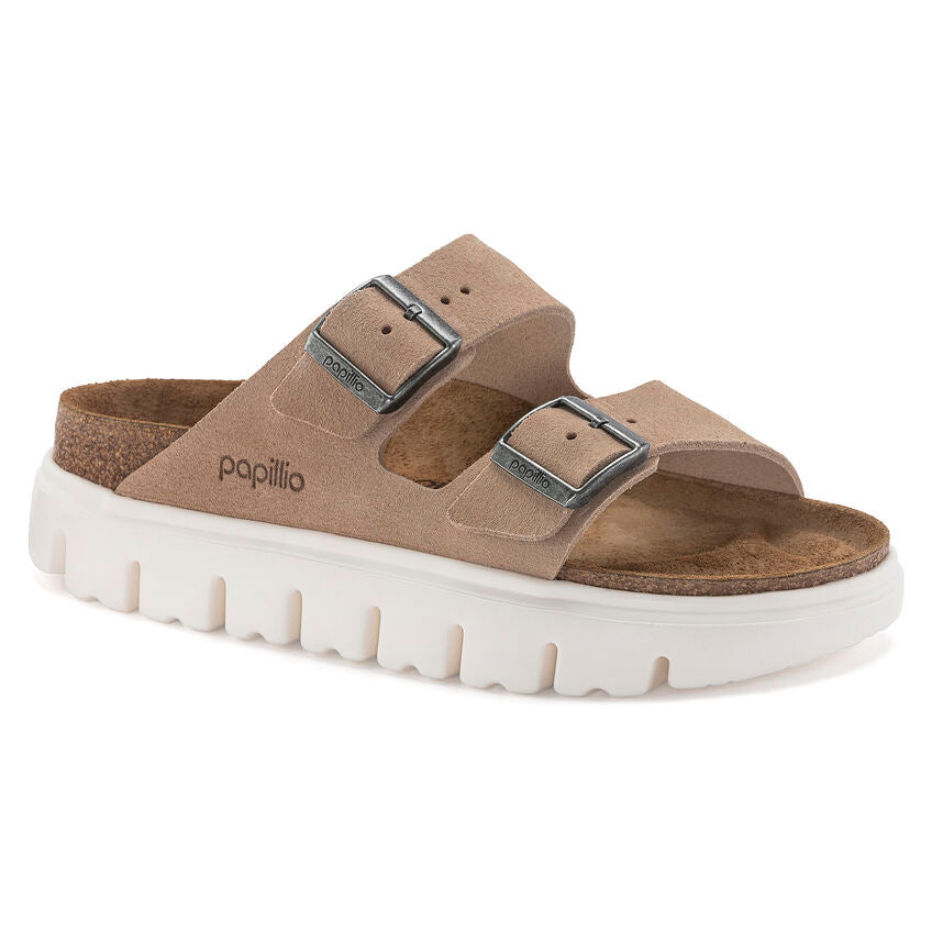 Birkenstock Arizona Chunky Suede Leather in Warm Sand  Footwear