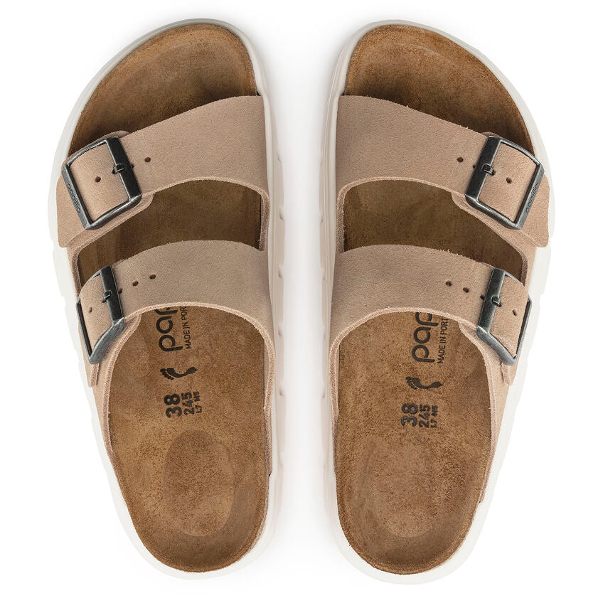 Birkenstock Arizona Chunky Suede Leather in Warm Sand  Footwear