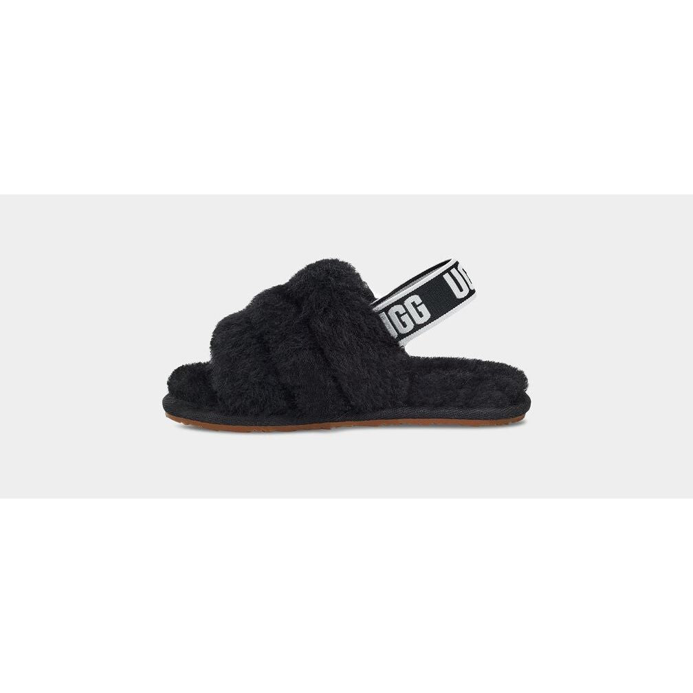 UGG Toddler's Fluff Yea Slide in Black  Kid