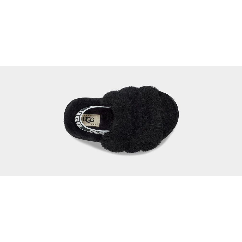 UGG Toddler's Fluff Yea Slide in Black  Kid