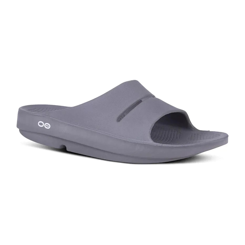 OOFOS Unisex Ooahh Slide Sandals in Slate  Men's Footwear
