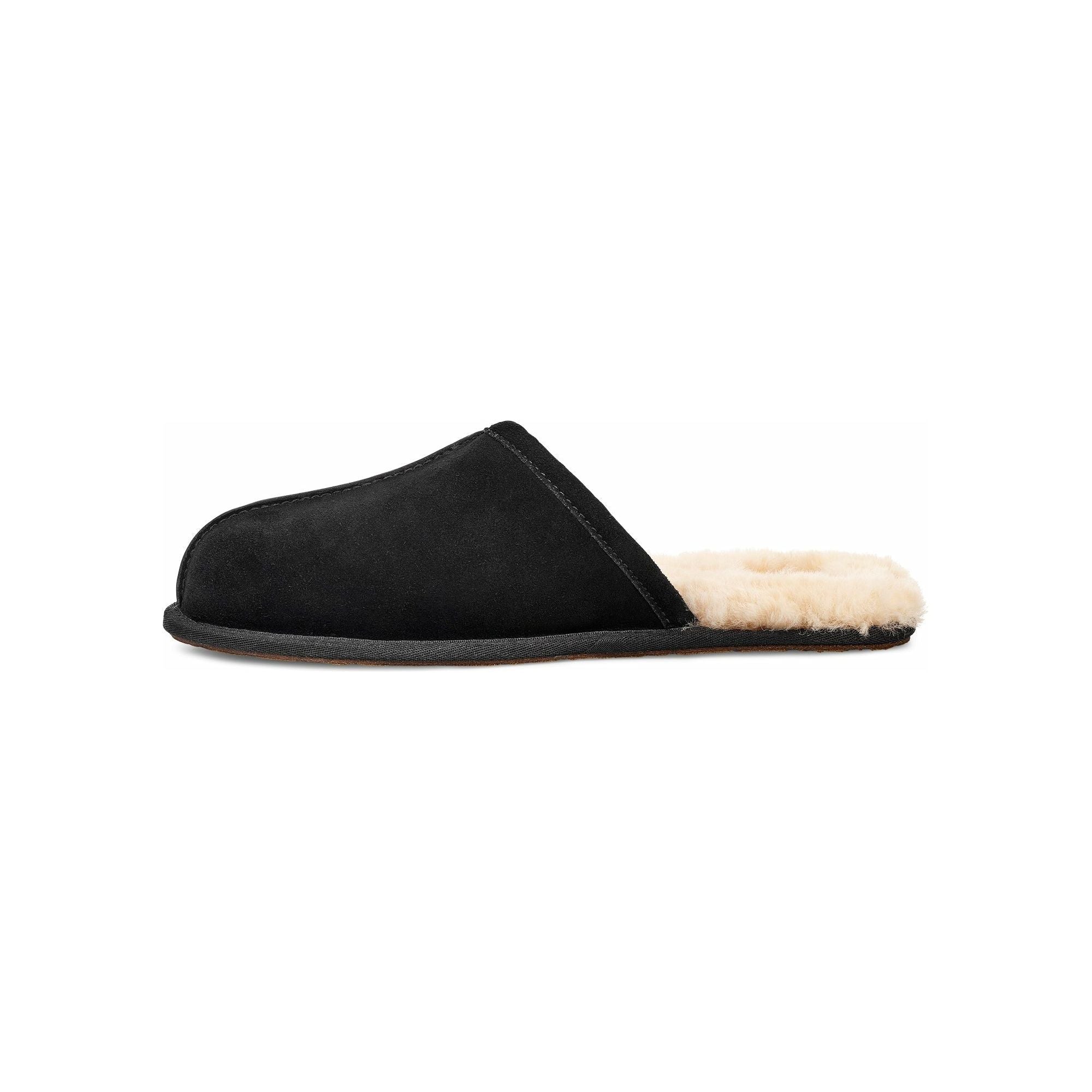 UGG Men's Scuff Slipper in Black Suede  Men's Footwear